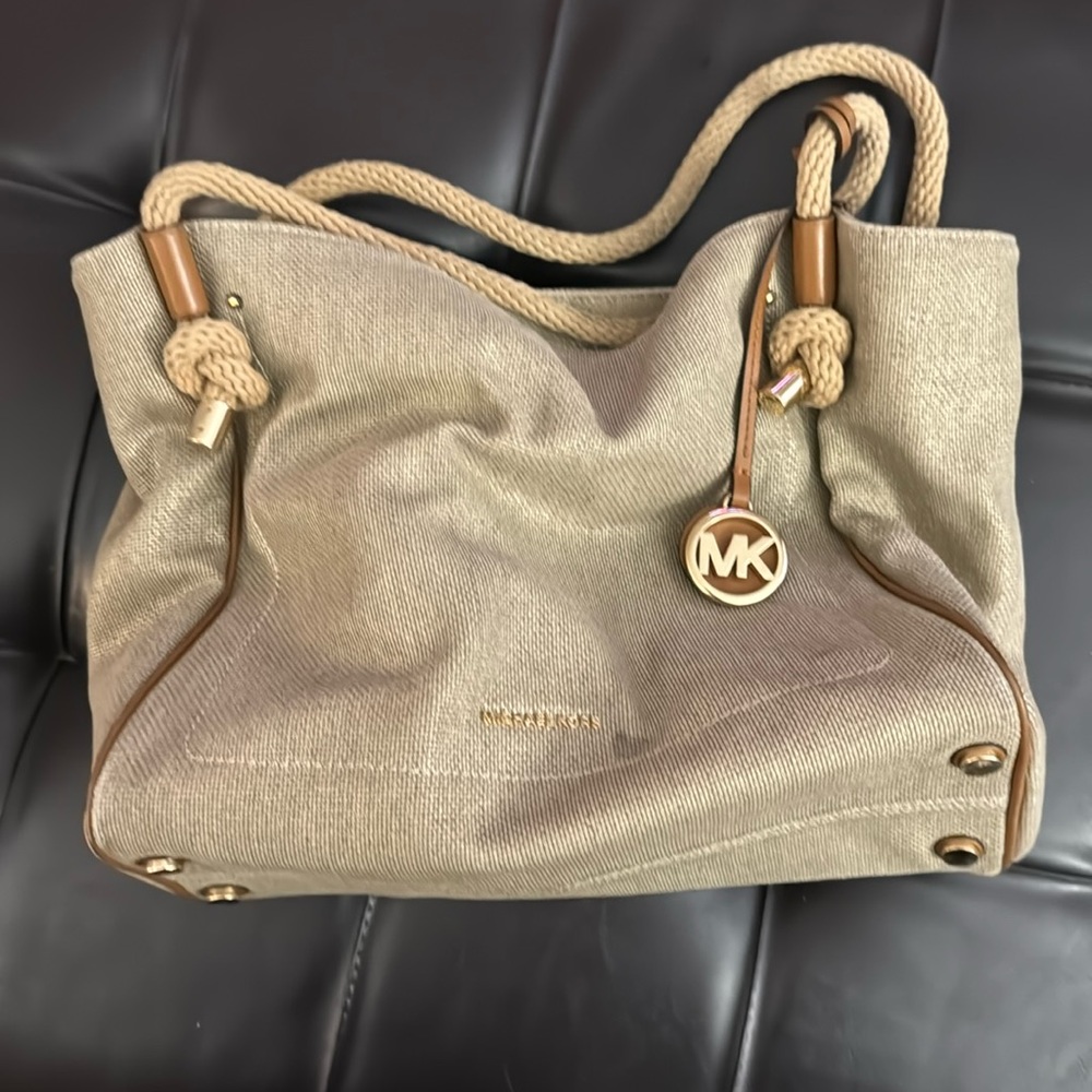 Michael Kors Authentic tan canvas  purse